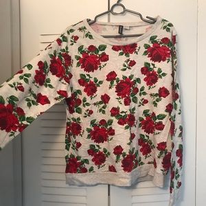 Printed long sleeve top